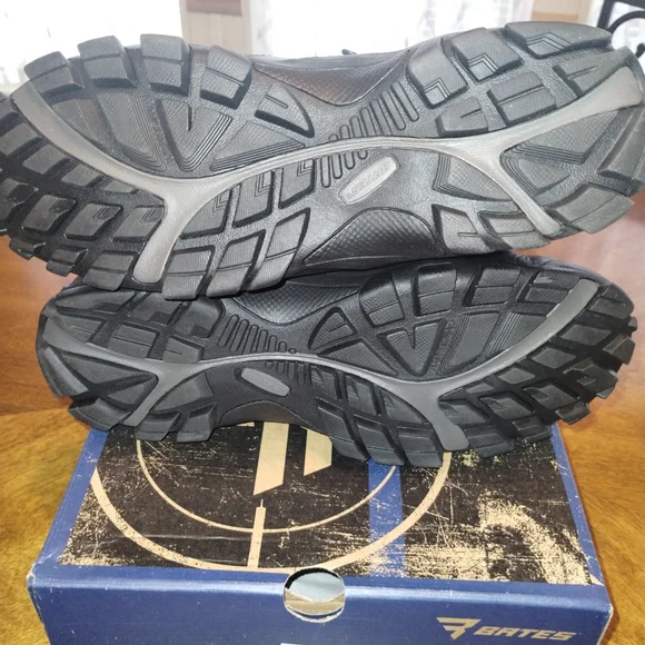 NEW!! Mens Bates Delta 6 Size 12 Black Ankle Height Zipper Zip Tab Cover Lace Up - Picture 3 of 8